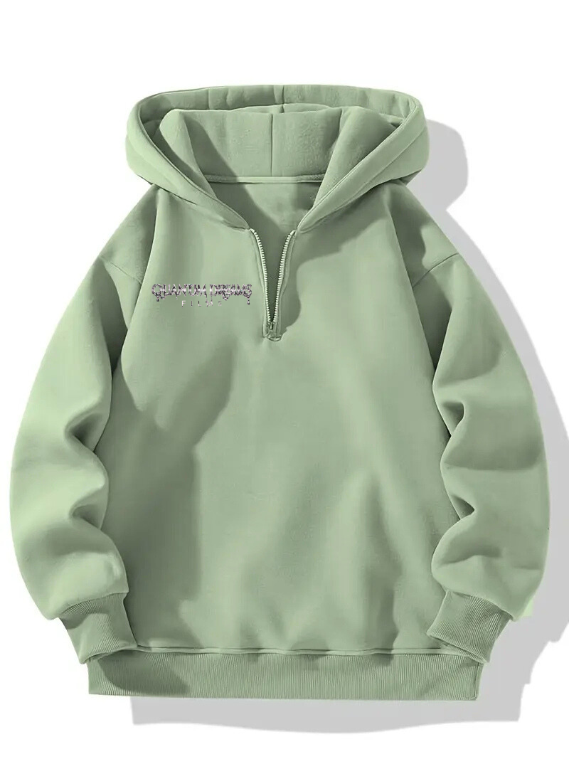 Sudadera con media cremallera y capucha, género neutral