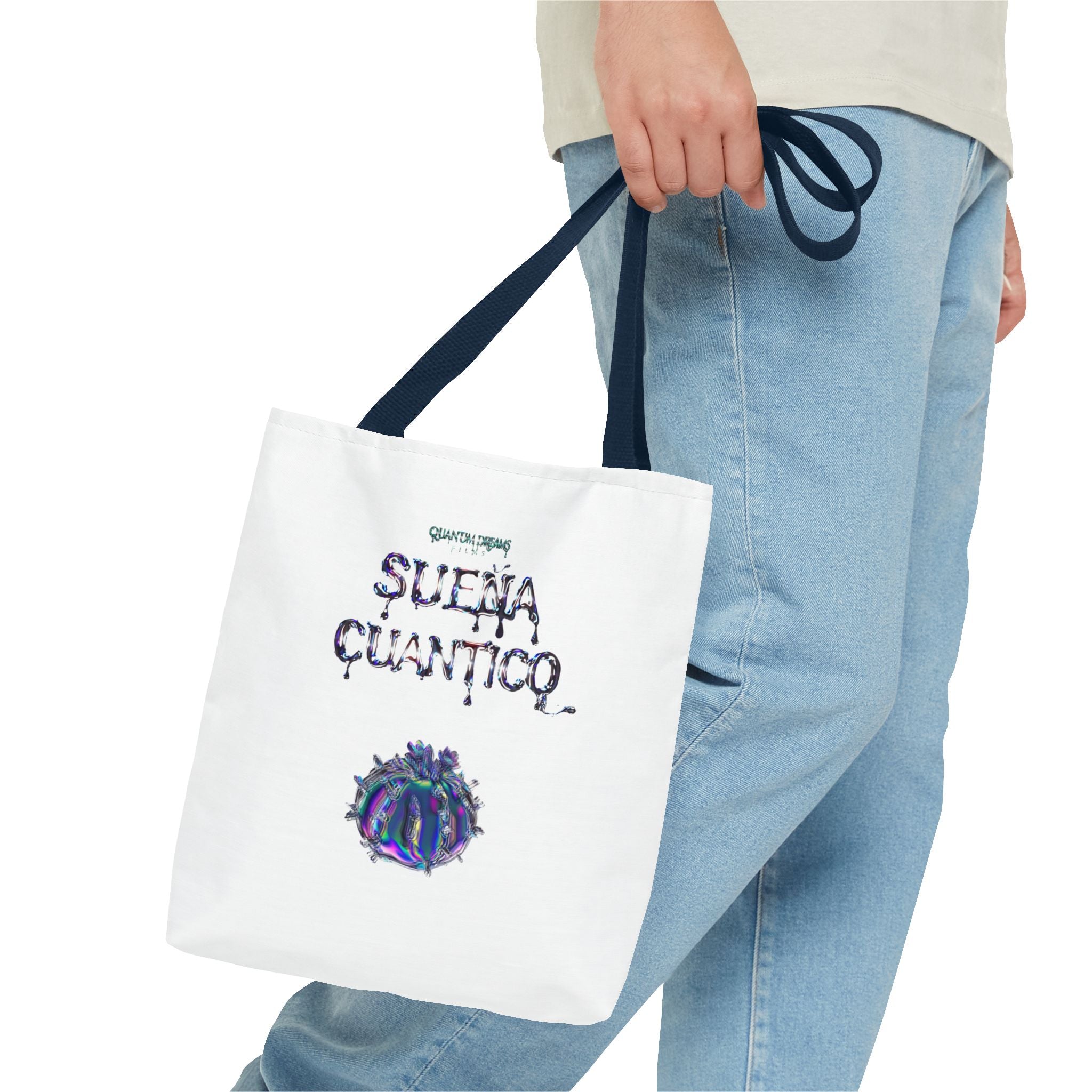 Quantum Dreams Tote Bag | Stylish AOP Shopper for Film Enthusiasts, Unique Gift for Birthdays, Holidays, Eco-Friendly Fashion, Art Lovers