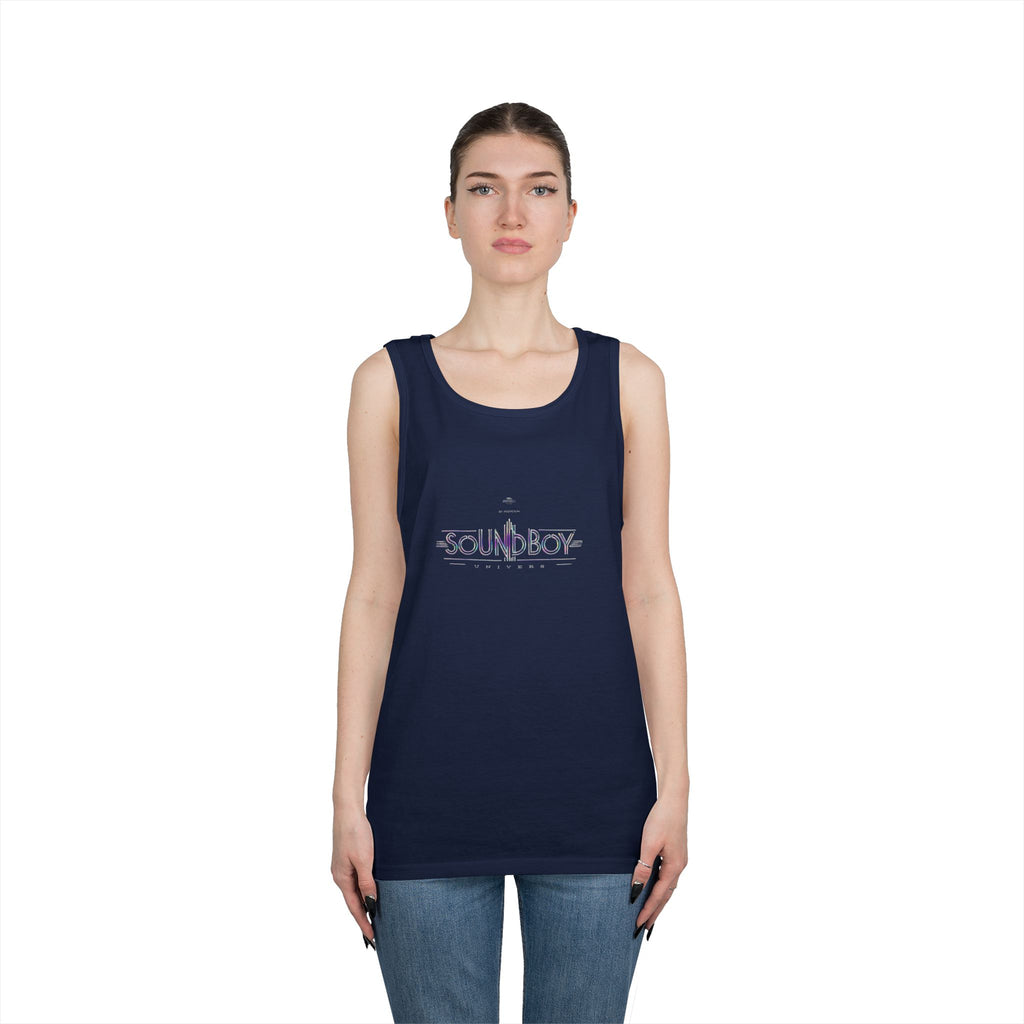 Soundboy Unisex Heavy Cotton Tank Top, Summer Music Festival Shirt, Party Apparel, Casual Wear, Gift for Music Lovers