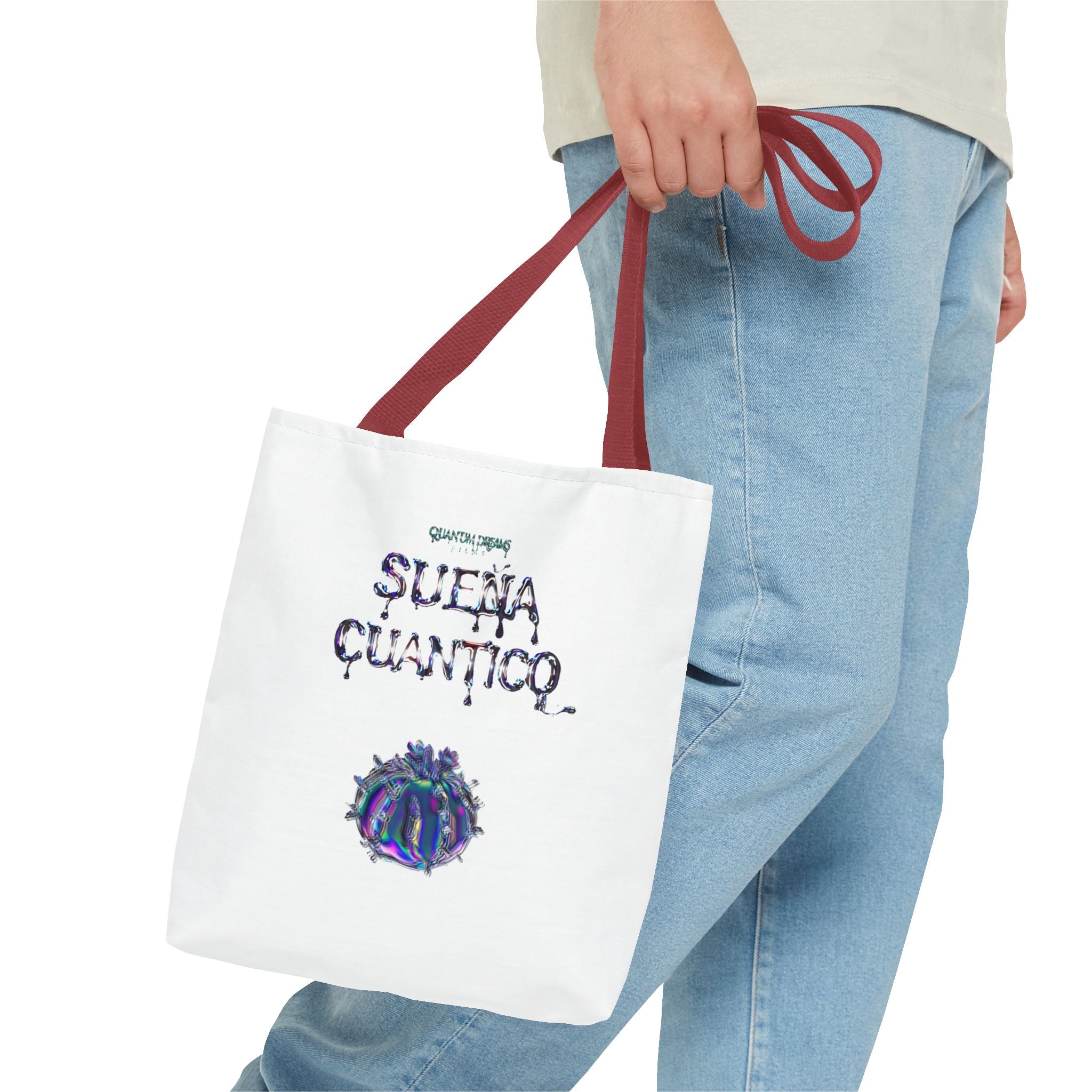 Quantum Dreams Tote Bag | Stylish AOP Shopper for Film Enthusiasts, Unique Gift for Birthdays, Holidays, Eco-Friendly Fashion, Art Lovers