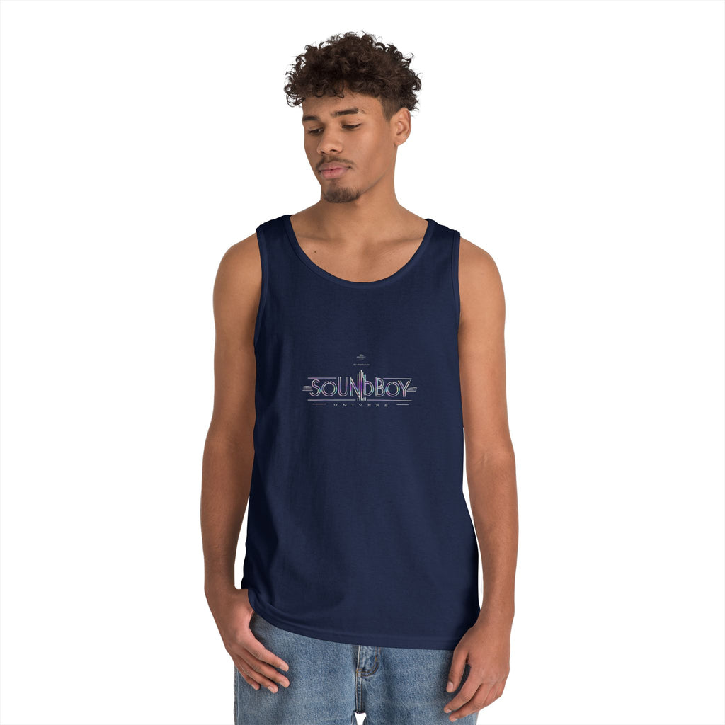 Soundboy Unisex Heavy Cotton Tank Top, Summer Music Festival Shirt, Party Apparel, Casual Wear, Gift for Music Lovers