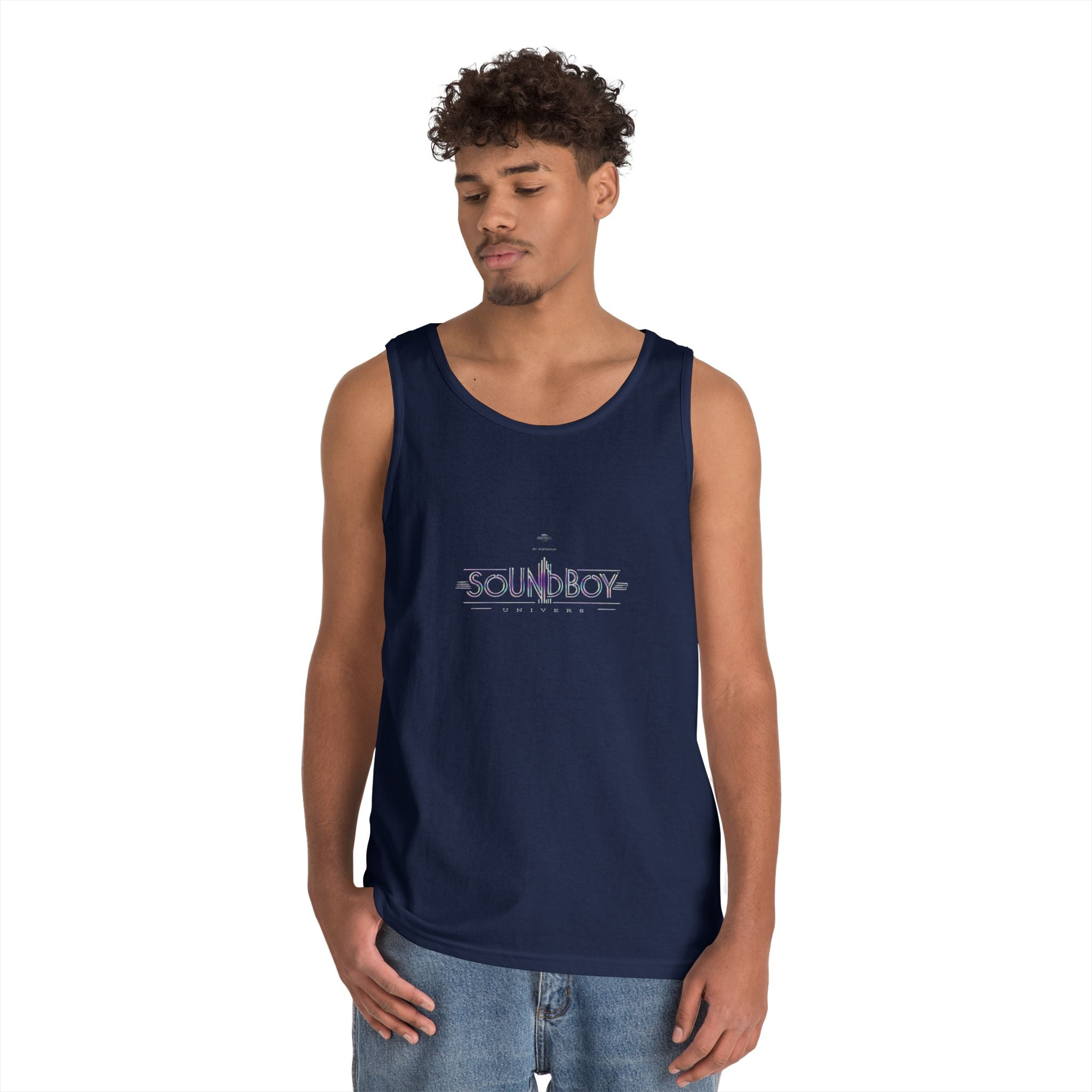 Soundboy Unisex Heavy Cotton Tank Top, Summer Music Festival Shirt, Party Apparel, Casual Wear, Gift for Music Lovers
