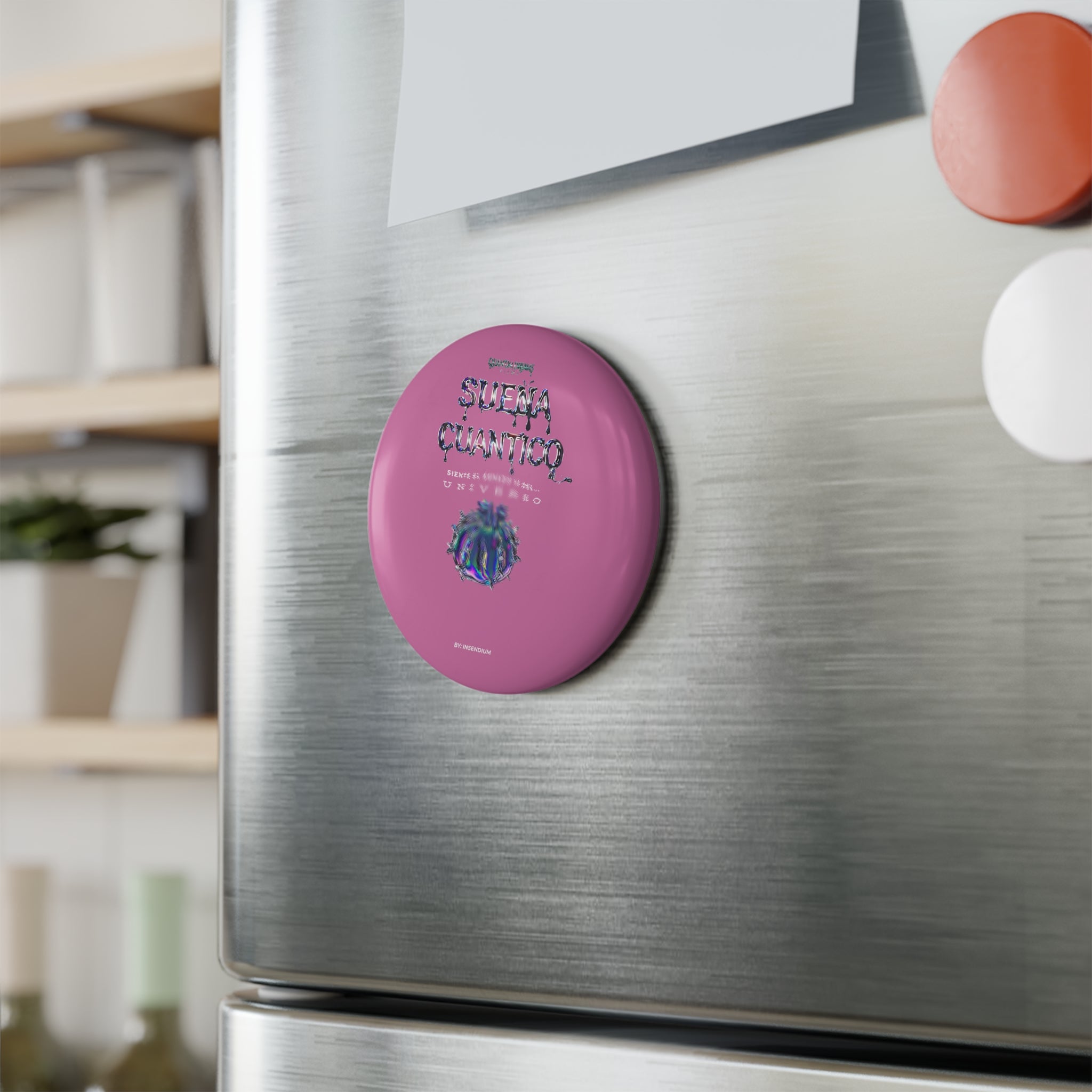 Quantum Dream Button Magnet, Round Nostalgic Decor, Unique Gift for Friends, Cute Magnet for Fridge, Quirky Home Accent