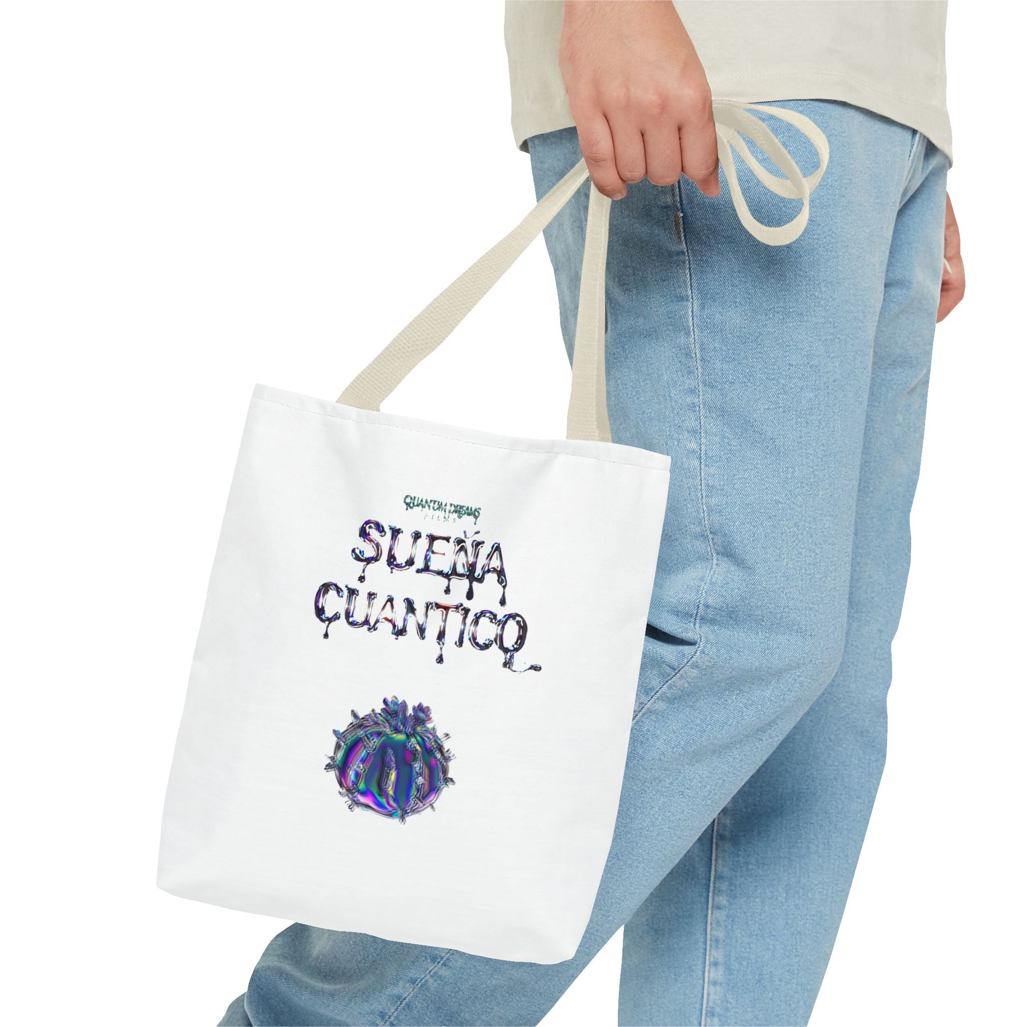 Quantum Dreams Tote Bag | Stylish AOP Shopper for Film Enthusiasts, Unique Gift for Birthdays, Holidays, Eco-Friendly Fashion, Art Lovers