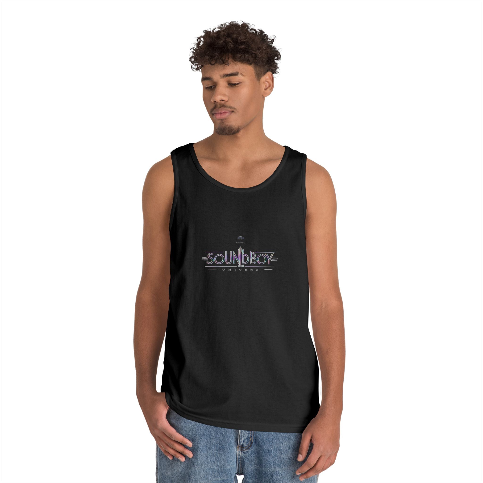 Soundboy Unisex Heavy Cotton Tank Top, Summer Music Festival Shirt, Party Apparel, Casual Wear, Gift for Music Lovers