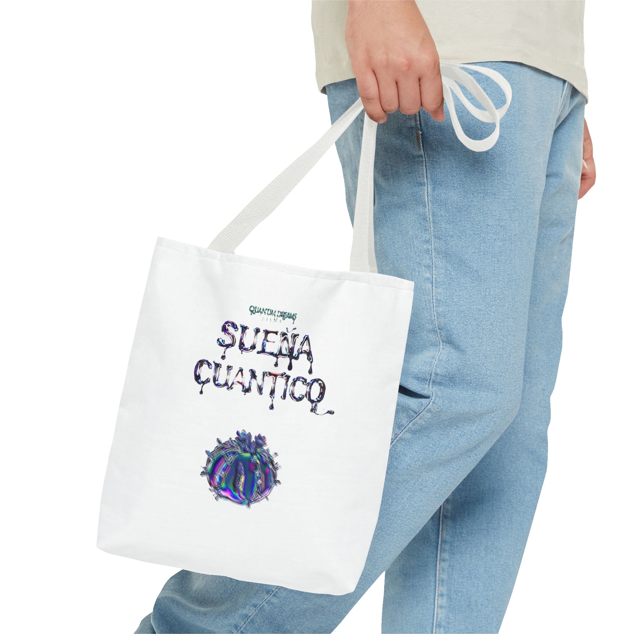 Quantum Dreams Tote Bag | Stylish AOP Shopper for Film Enthusiasts, Unique Gift for Birthdays, Holidays, Eco-Friendly Fashion, Art Lovers