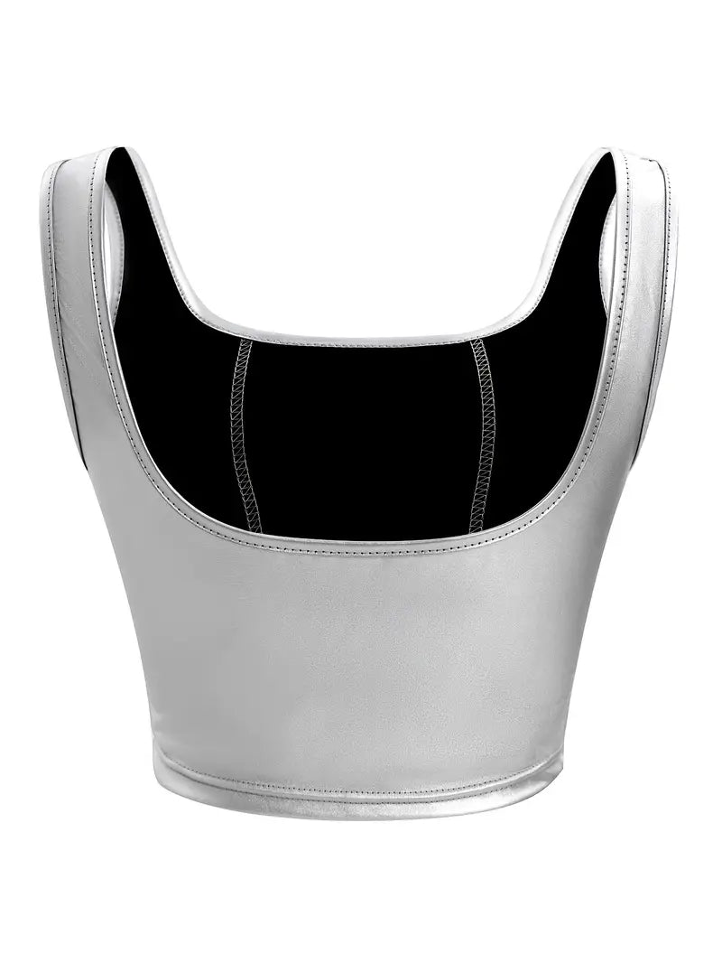 Top  Futurista Tipo Corsete de Ropa Formal Para Mujer