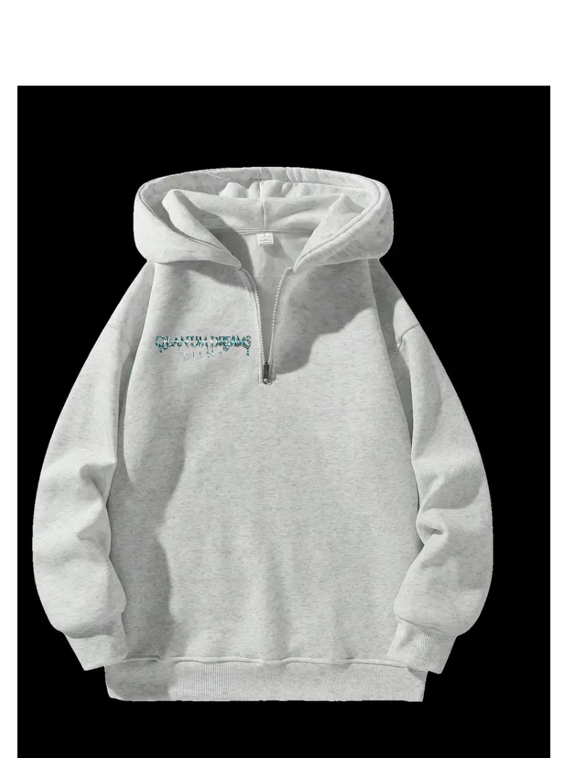 Sudadera con media cremallera y capucha